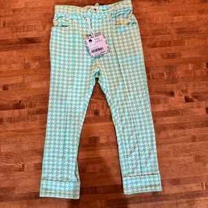 Kate Quinn 4T soft pants NWT GREEN PATTERN